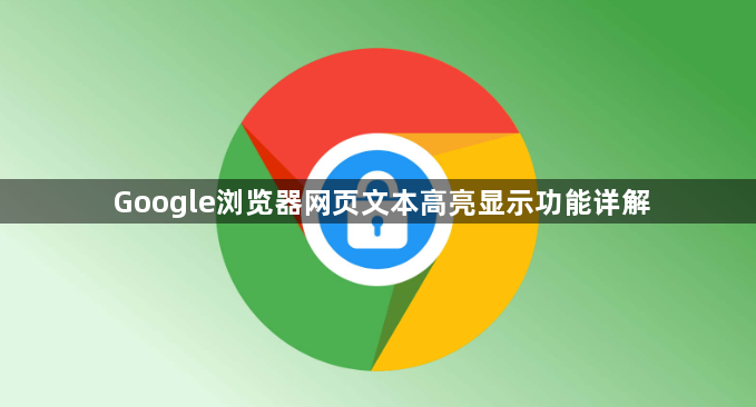 Google浏览器网页文本高亮显示功能详解1