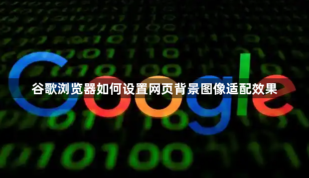 谷歌浏览器如何设置网页背景图像适配效果1