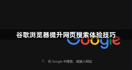 谷歌浏览器提升网页搜索体验技巧1