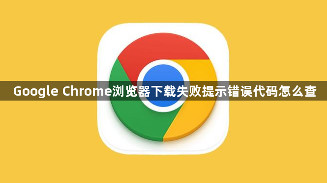 Google Chrome浏览器下载失败提示错误代码怎么查1
