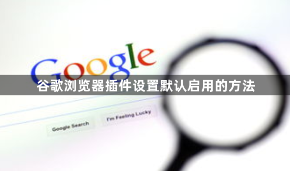 谷歌浏览器插件设置默认启用的方法1