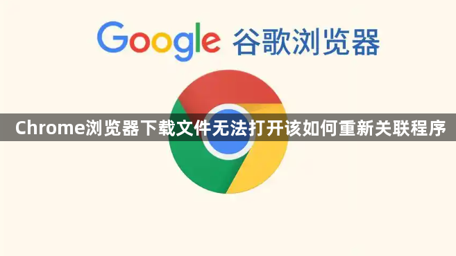 Chrome浏览器下载文件无法打开该如何重新关联程序1