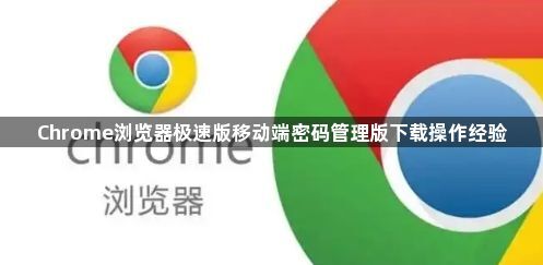 Chrome浏览器极速版移动端密码管理版下载操作经验1