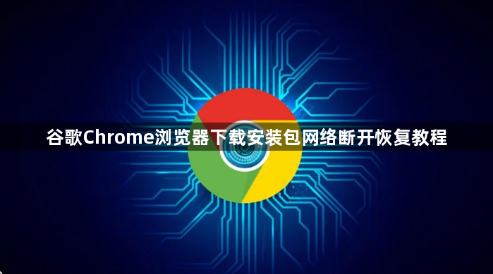 谷歌Chrome浏览器下载安装包网络断开恢复教程1