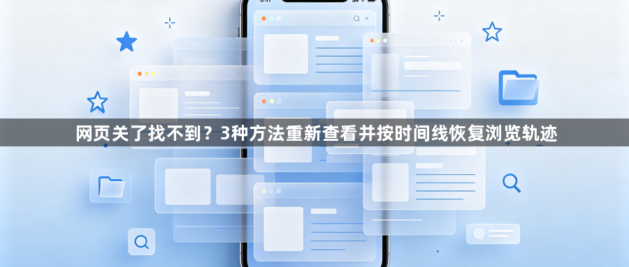 网页关了找不到？3种方法重新查看并按时间线恢复浏览轨迹1