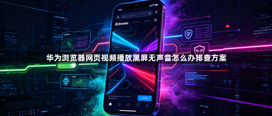华为浏览器网页视频播放黑屏无声音怎么办排查方案1