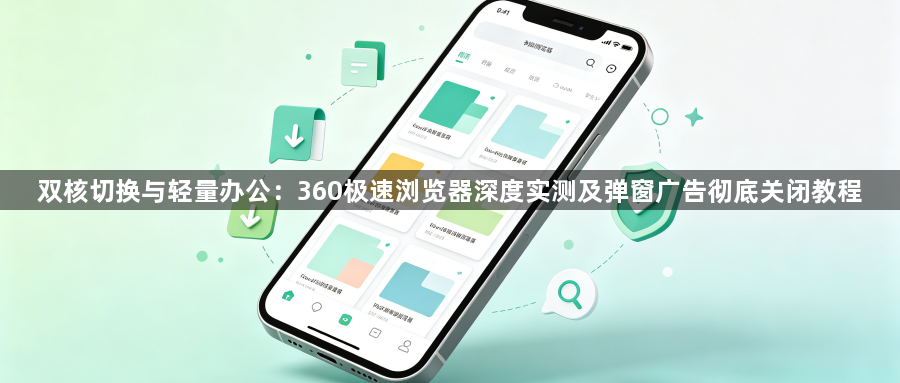 双核切换与轻量办公：360极速浏览器深度实测及弹窗广告彻底关闭教程1