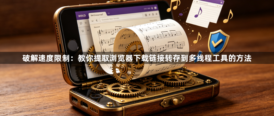 破解速度限制:教你提取浏览器下载链接转存到多线程工具的方法1