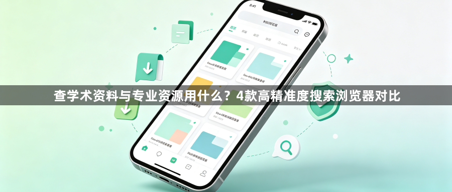 查学术资料与专业资源用什么？4款高精准度搜索浏览器对比1